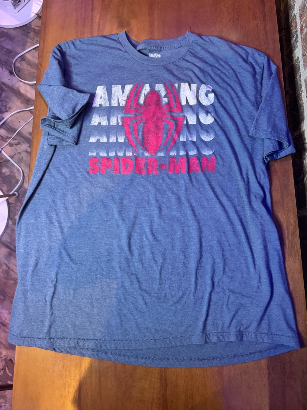 Marvel Blue Short-Sleeve Spider-Man 'Amazing' Graphic Tee